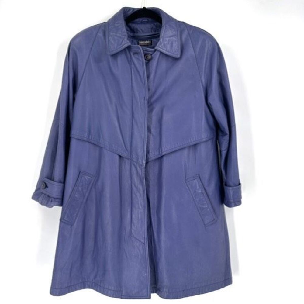 Vintage‎ Y2K Wilsons Leather Long Blue Thinsulate Insulated lined Long Medium